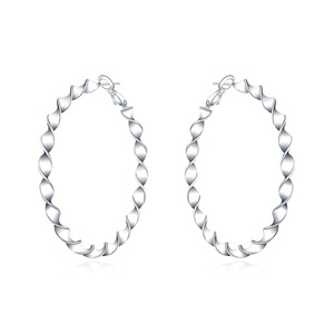 3PCS Silver plating Earrings Twisted Line Fashion Earring Dress Ladies Jewelry Gifts