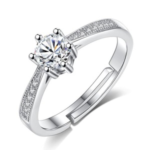 3PCS Silver plating Jewelry Fashion Woman Open Ring Retro Size Adjustable Cubic Ring