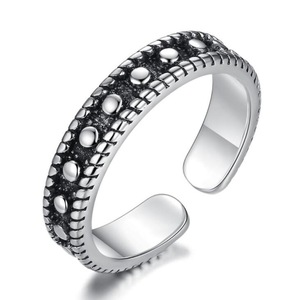3PCS Silver plating Ring Fashion Woman Jewelry Retro Simple Adjustable Dot Ring