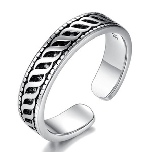 3PCS Silver plating Ring Fashion Woman Jewelry Retro Simple Size Adjustable Ring