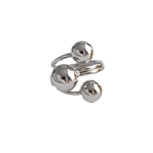 3PCS Silver plating Round Ball Geometric Rings for Women Men Engagement Multilayer Rings Party Jewelry