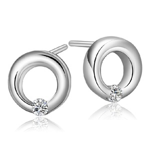 3PCS Silver plating Round Charming Lilac Knot Earring for Women Earrings Jewelry