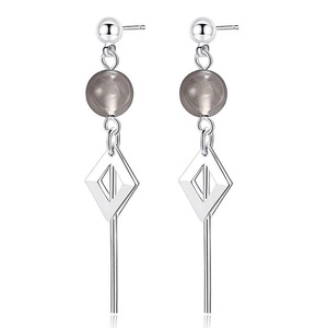 3PCS Silver plating Trendy Tassel Long Drop Earrings for Women Simple Geometry Ear Hoops Wedding Jewelry Gift