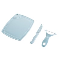 3Set Portable Home Kitchen Cutting Board Peeler Fruit Knife Ceramic Knife Three-piece Multifunctional Cutting Board Kitchen