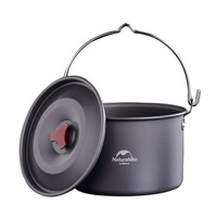4-6 Person Alumina Outdooors Hanging Pot Portable Ultralight Camping Picnic Cooking Ware