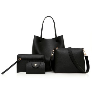 4 in 1 PU Leather Casual Shoulder Bag Messenger Bag Ladies Handbag