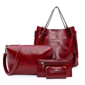 4 in 1 PU Shoulder Bag Ladies Handbag Messenger Bag