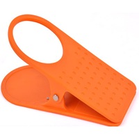 4 Pack Colored Drinking Cup Holder Clips Clamp for Home Office Desk Table Cup Rack, Cup Holder Hole Diameter 63mm