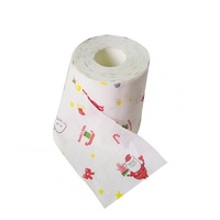 4 Pcs Christmas Paper Towel Toilet Paper Lovely Snowman Santa Hat Snow Printed Roll Paper Napkin Christmas print