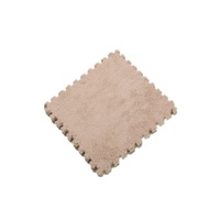 4 PCS Living Room Bedroom Children Kids Soft Carpet Magic Patchwork Jigsaw Splice Heads Climbing Baby Mat 30x30cm(Camel)