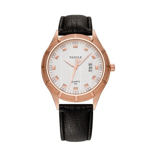 400 Luminous Hand Quartz Watches Date Display Leather Strap Men Wrist Watch 02 COLOR