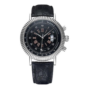 406 Men Watch Classic Casual Leather Watch Band Quartz Wrist Watch 01 COLOR