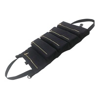 48X29CM Multiple Pockets Portable Canvas Zipper Pockets Tool Roll Wrench Screwdriver Storage Bag Case Wear-proof