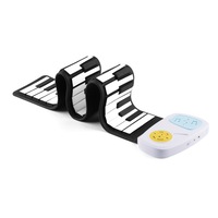 49 Type Door Keyboard Childhood Fun Music Piano Roll Piano Children Electronic Piano Music Equipment-Black
