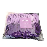 4BAG 50/Set Women Girls 4CM 2CM Colorful Nylon Elastic Hair Bands Ponytail Holder Rubber Bands Scrunchie Headband Hair Accessories