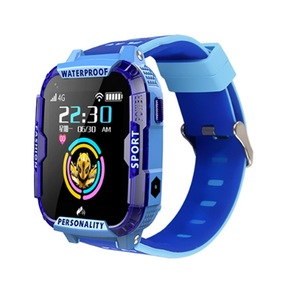 4G 1.4 Inch Touch Color Screen Waterproof Phone Watch HD Video Call Watch Suitable for Students-Blue