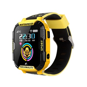 4G 1.4 Inch Touch Color Screen Waterproof Phone Watch HD Video Call Watch Suitable for Students-Yellow