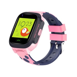 4G Smart Watch Phone Watch with Touch Screen Waterproof GPS Positioning Can Be High-definition Camera Phone Watch Suitable for Children-Pink