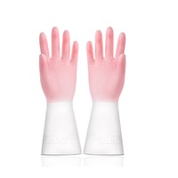 4Pair Kitchen Cleaning Gloves Rubber Latex Dish Washing Gloves Waterproof Dishwashing Washing Clothes Household Gloves