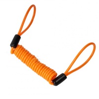 4PCS 120CM Alarm Disc Lock Security Anti Thief Motorcycle Wheel Disc Brake Bag Spring Cable Orange_1.2 meters