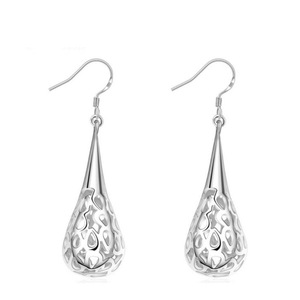 4PCS Alloy Raindrop/Drop-Shaped Drop Earrings Charm Women Jewelry Fashion Wedding Engagement Party Gift
