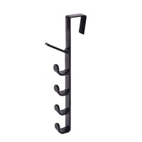 4Pcs Bedroom Door Hanger Clothes Hanging Rack Plastic Home Storage Organization Hooks Over The Door Purse Holder for Bags Rails