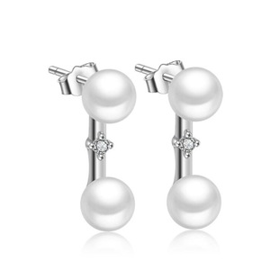 4PCS Copper Cute Earrings Female Jewelry Temperament Earrings Simple Fashion