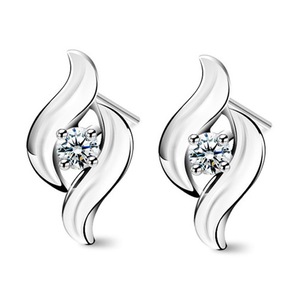 4PCS Copper Earrings Female Wild Fashion Jewelry Retro Cute Jewelry
