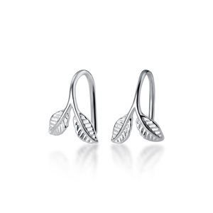 4PCS Copper Fashion Little Bud Leaf Studs Earrings for Women Jewelry Gift