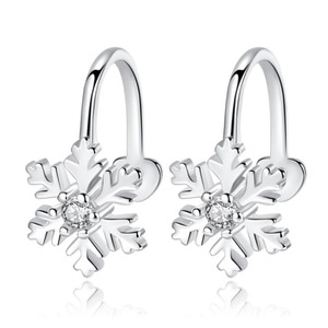 4PCS Copper Jewelry Stud Earrings Retro Simple Flower Earrings