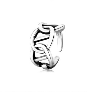 4PCS Copper Smooth Rings for Women Hollow Out Chain Jewelry Beautiful Finger Open Rings for Party Birthday Gift