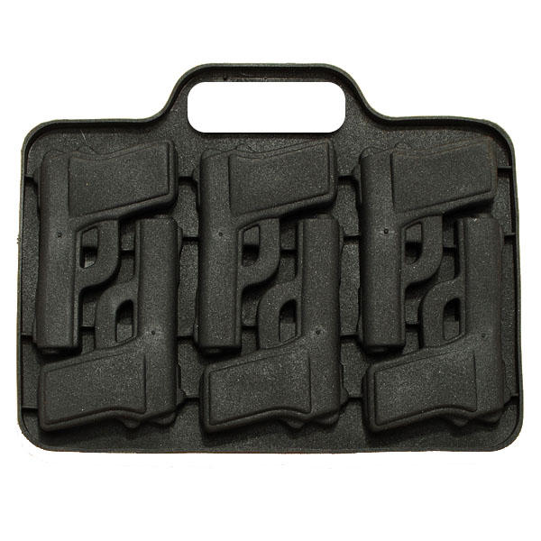 4Pcs Gun Pistol Freeze Party Bar Ice Jelly Silicone Mold