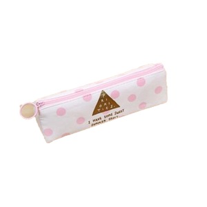 4Pcs Kawaii Pencil Case Canvas Pen Box for school Pink Pen bag Cute Dot Stripe Pencil Case Korean Stationery School Supplies