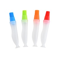 4PCS Portable Table Suction Oil Bottle Brush Multifunctional Baking Barbecue Oil Brush Kitchen Tool