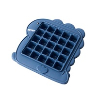 4Pcs Silicone Ice Cream Mold With Lid Animals Shape Jelly Ice Ball Maker Baby Diy Food Supplement Tool Popsicle Stick Kitchen