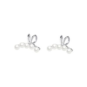 4PCS Silver plating Ear Clip Female Simple Temperament Without Pierced Ear Fashion Jewelry Gift