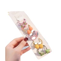 4SET 10pcs Girls Hair Accessories nylon ties Elastic Hair Bands Children Ponytail Holder Rubber Bands Kids Headband gum for hair