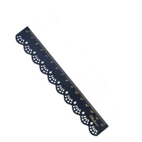 5 Pcs Beautiful Stylish Korea Zakka Kawaii Stationery Lace Brown Wood Ruler Sewing Ruler Office School Supplies