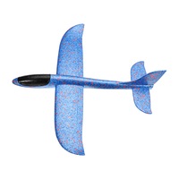 5 pcs Big Size Hand Launch Throwing Aircraft Airplane Glider DIY Inertial Foam EPP Children Plane Toy BLUE COLOR