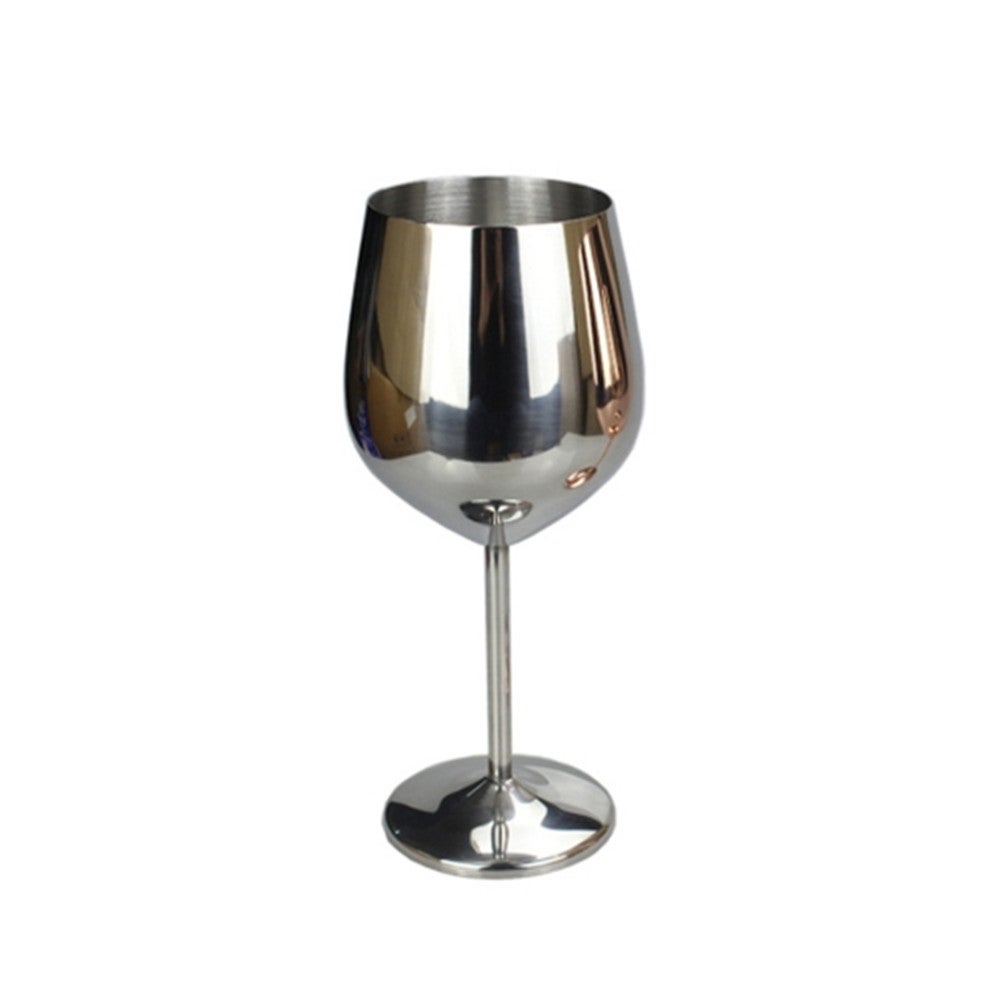 500ml Stainless Steel Red Wine Cup High Capacity Wine Goblet (Silver)