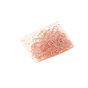 50PCS/Bag Cartoon Creative Mini heart Gold Rose Gold Color Clip Bookmark Binder Office Accessories Paper Clips School Supplies