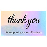 50Pcs/Pack Thank You for Supporting My Small Business Cards Customer Thank You for your order Card Greeting for Party