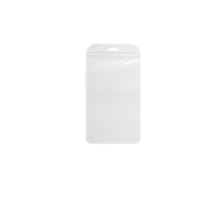50PCS Zip Lock White Clear Plastic Packaging Bag Mobile Phone Shell Hang Hole Pouches Seal Package
