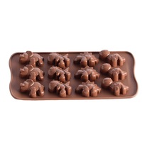 5PCS 12 Grid Dinosaur Silicone Mold Animal Cute Silicone Chocolate Mold Cake Baking Model Ice Tray Mold