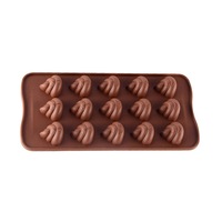 5PCS 15 Grid Stool Mold Silicone Chocolate Mold Pudding Pastry Biscuit Ice Tray Model
