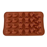 5PCS 24 Grid Animal Shape Animal Silicone Cake Mold Ice Tray Biscuit Baking Mold Glue