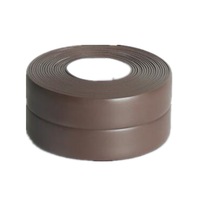 5PCS 3.8mm Kitchen Bathroom Self Adhesive Wall Seal Ring Tape Waterproof Tape Mold Proof Edge Trim Tape Accessory COFFEE COLOR