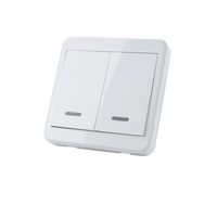 5pcs 433MHz Universal Wireless Remote Control 86 Wall Panel RF Transmitter With 2 Buttons For Home Room Lighting Switch