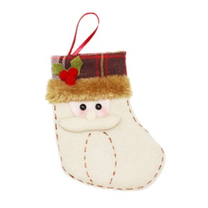 5Pcs Christmas Candy Bag Stocking Mini Santa Claus Sock Gift Bag Bauble Christmas Tree Ornaments Decorati