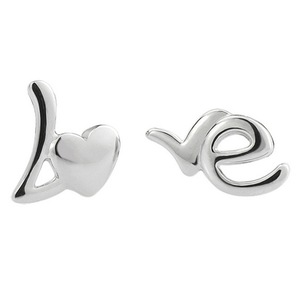 5PCS Copper I Love You Little Cute Earrings Jewelry Fashion Male and Female Models Vintage Jewelry